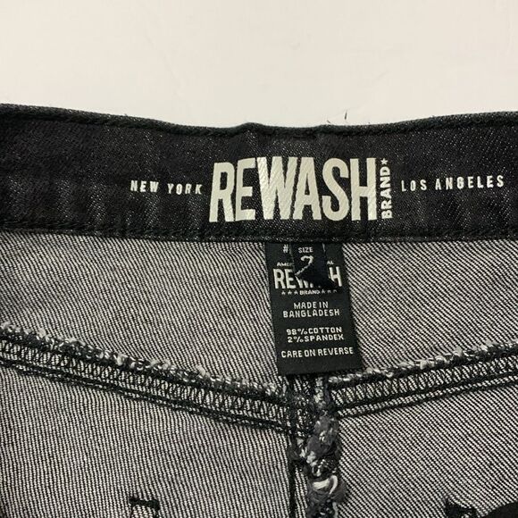 Rewash Brand Super High Rise Mom Jean Shorts Black Denim Size 7/28 NWT - Picture 7 of 9